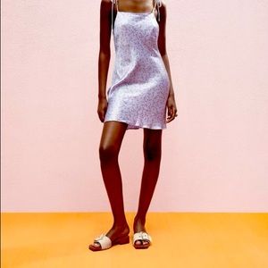 Zara printed mini dress